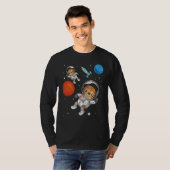 惑星宇宙旅行ロケット動物宇宙飛行士Sl Tシャツ (正面フル)