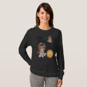 惑星宇宙旅行中国の動物宇宙飛行士レッドP Tシャツ (正面フル)