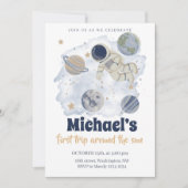 惑星宇宙空間銀河系誕生日 招待状 (正面)