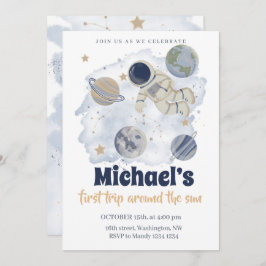 惑星宇宙空間銀河系誕生日 招待状