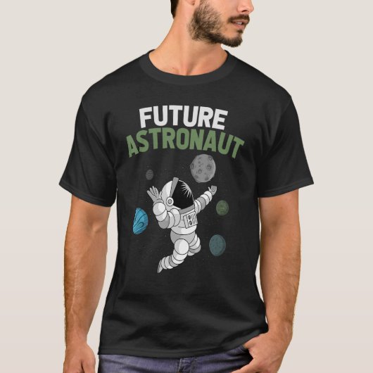 惑星宇宙銀河系科学未来星月号 Tシャツ (正面)