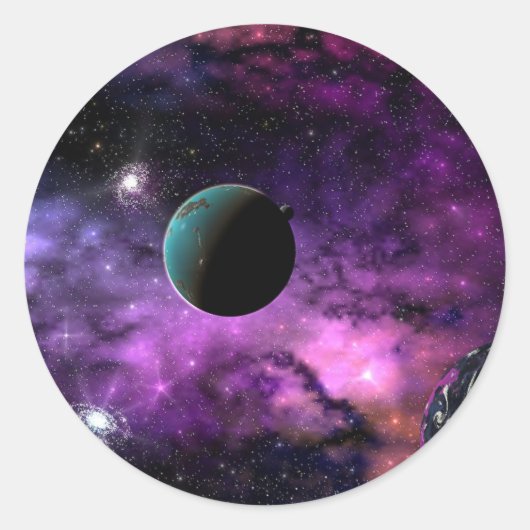 惑星宇宙 ラウンドシール (正面)