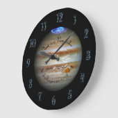 惑星木星天文学射手座ニューエイジ ラージ壁時計 (傾斜)