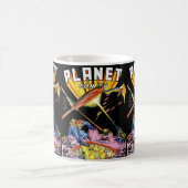 惑星漫画レーザー攻撃Sci Fiヴィンテージ漫画 コーヒーマグカップ (中央)