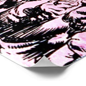 惑星漫画レーザー攻撃Sci Fiヴィンテージ漫画 ポスター (角)