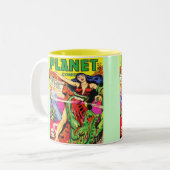 惑星漫画:象徴的なSF出版物 ツートーンマグカップ (正面左)