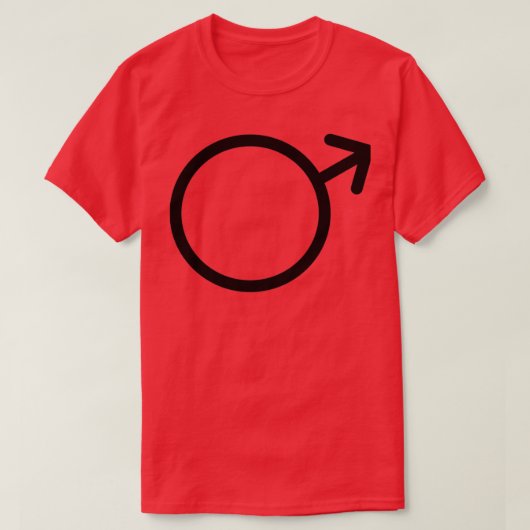 惑星火星ブラックシンボル Tシャツ (デザイン正面)