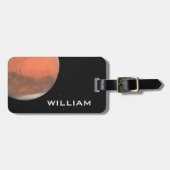 惑星火星太陽のシステムブラック宇宙星 ラゲッジタグ (正面横)