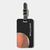 惑星火星太陽のシステムブラック宇宙星 ラゲッジタグ (正面縦)