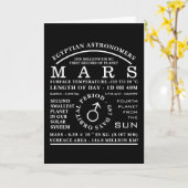 惑星火星詳細天文学シンボル カード (黄色い花)