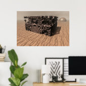 惑星火星。ダストストーム。 ポスター (ホームオフィス)