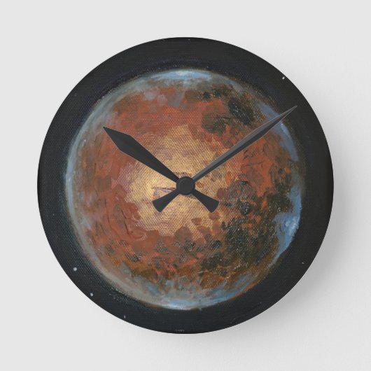 惑星火星 ラウンド壁時計 (正面)