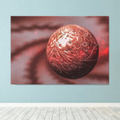 惑星火星。外部ビュー。 キャンバスプリント (インサイチュ (ウッドフロア))