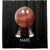 惑星火星&星 シャワーカーテン (正面)