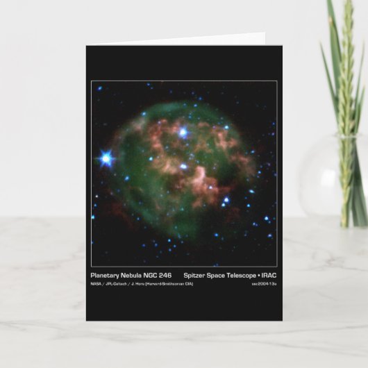 惑星状星雲NGC 246 - Spitzerの宇宙望遠鏡 カード (正面)