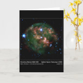 惑星状星雲NGC 246 - Spitzerの宇宙望遠鏡 カード (黄色い花)