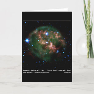 惑星状星雲NGC 246 - Spitzerの宇宙望遠鏡 カード