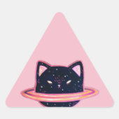惑星猫 三角形シール (正面)
