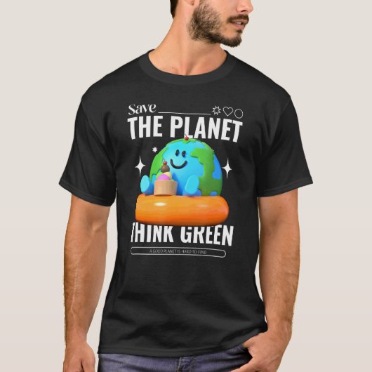 惑星環境を考えるの保存 Tシャツ (正面)