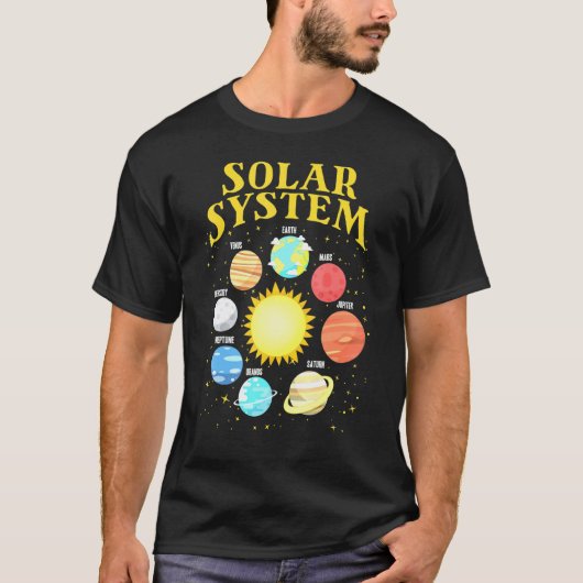 惑星科学太陽の宇宙惑星1 Tシャツ (正面)