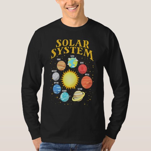 惑星科学太陽の宇宙惑星1 Tシャツ (正面)