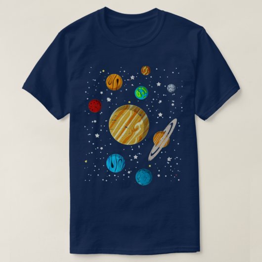 惑星科学宇宙天文学宇宙科学 Tシャツ (デザイン正面)