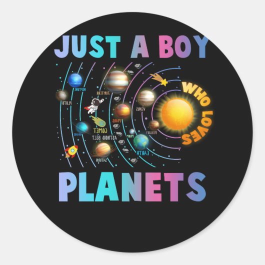 惑星系の星占いを愛す太陽のる少年 ラウンドシール (正面)