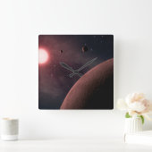 惑星系壁時計 スクエア壁時計 (ホーム)