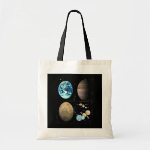 惑星系太陽のコラージュ トートバッグ