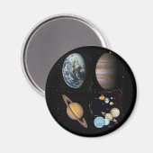 惑星系太陽のコラージュ マグネット (正面/裏面)
