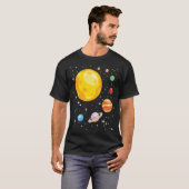 惑星系太陽のプラネタリウム天文学アストロフ Tシャツ (正面フル)