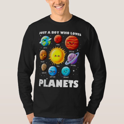 惑星系宇宙Scを愛する太陽の少年 Tシャツ (正面)