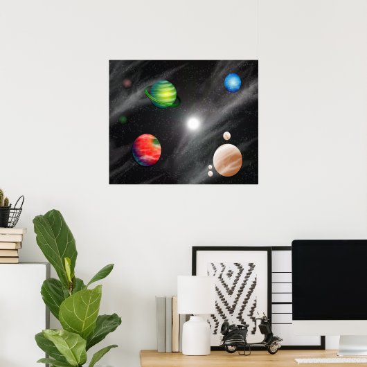 惑星系 ポスター (ホームオフィス)