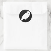 惑星素晴らし地球で最も白いフクロウ ラウンドシール (バッグ)