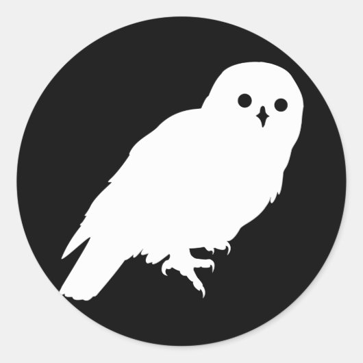 惑星素晴らし地球で最も白いフクロウ ラウンドシール (正面)