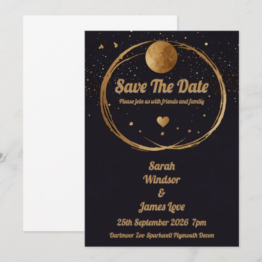 惑星結婚式招待状 招待状 (正面/裏面)