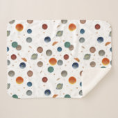 惑星絵を描ベビー シェルパブランケット (正面(横))