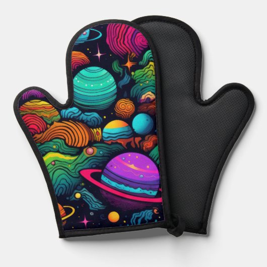 惑星背景 鍋つかみ (正面/裏面)