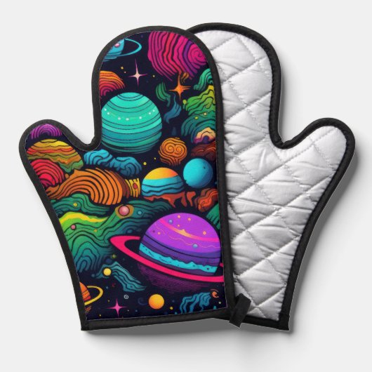 惑星背景 鍋つかみ (正面/裏面)