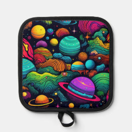 惑星背景 鍋敷き