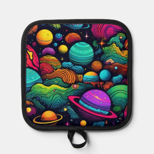 惑星背景 鍋敷き (正面)