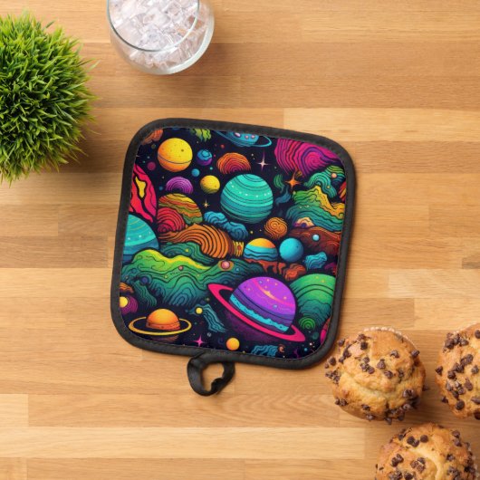 惑星背景 鍋敷き (トップダウン)