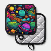 惑星背景 鍋敷き (正面/裏面)