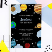 惑星誕生日宇宙銀河系ボーイズパーティー 招待状