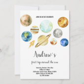 惑星銀河系誕生日招待状 招待状 (正面)