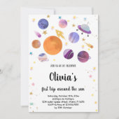 惑星銀河系誕生日招待状 招待状 (正面)