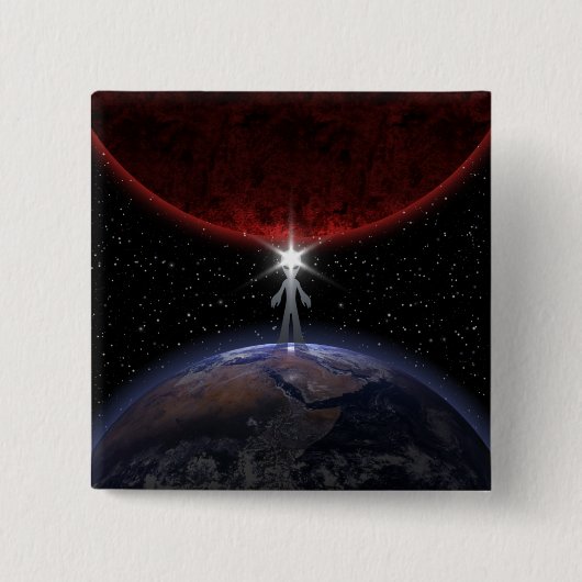 惑星間エイリアン 缶バッジ (正面)