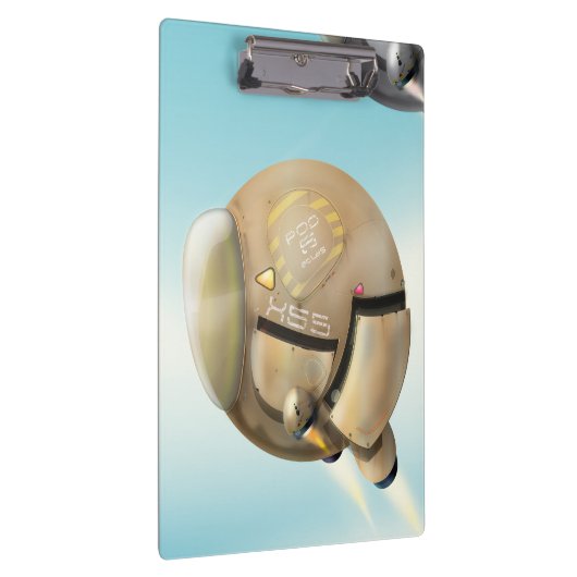 惑星飛んでいるを通過する宇宙船 クリップボード (右)