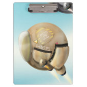 惑星飛んでいるを通過する宇宙船 クリップボード (正面)