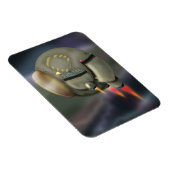 惑星飛んでいるを通過する宇宙船 マグネット (右側)